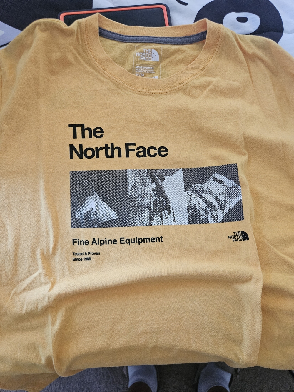 The North Face Men’s Short-Sleeve Graphic Tee — Yellow